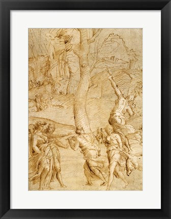 Framed Art Hunting Scene Wall Decor 18x24 Artwork