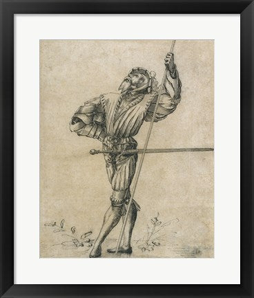 Framed Art Standing Landsknecht Wall Decor 18x24 Artwork
