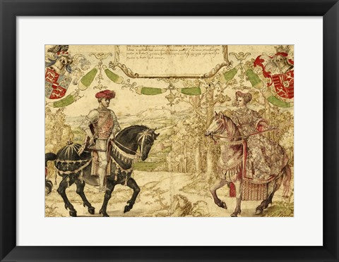 Framed Art Johan IV van Nassau and His Wife Maria van Loon-Heinsberg by Frans Crabbe van Espleghem Wall Decor 18x24 Artwork