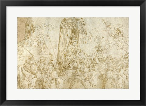 Framed Art A Turkish Procession by Erhard Schon Wall Decor 18x24 Artwork
