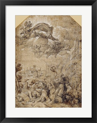 Framed Art Saint Catherine of Alexandria at the Wheel by Nicolo dell Abate Wall Decor 18x24 Artwork