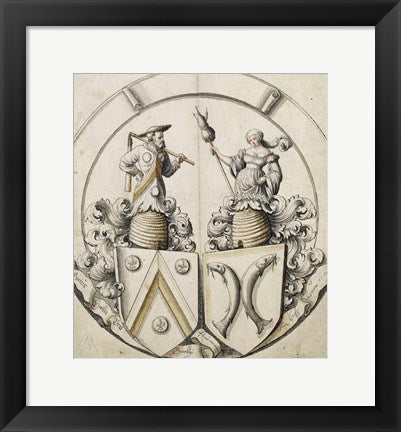 Framed Art Stained-Glass Design for a Married Couple by Hieronymus Lang Wall Decor 18x24 Artwork