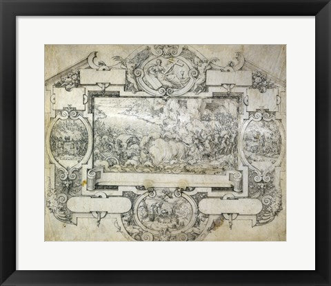 Framed Art The Destruction of Pharoah's Army by Etienne Delaune Wall Decor 18x24 Artwork