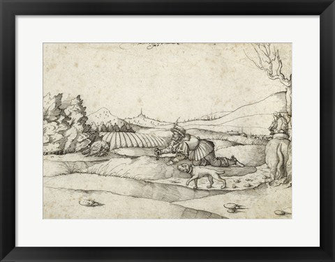 Framed Art A Falconer in a Landscape Wall Decor 18x24 Artwork