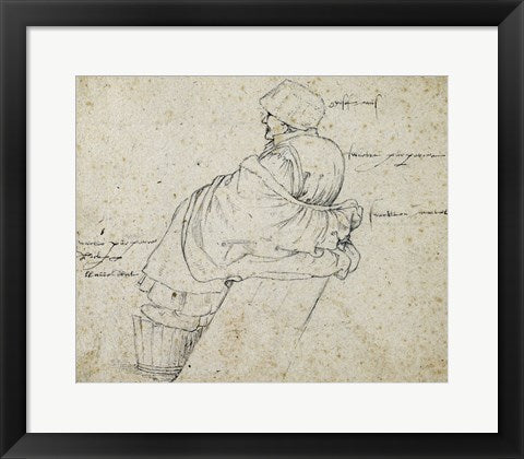 Framed Art Seated Woman by Roelandt Savery Wall Decor 18x24 Artwork