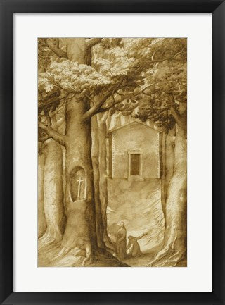Framed Art La Verna: The Chapel of the Blessed Giovanni della Verna by Jacopo Ligozzi Wall Decor 18x24 Artwork