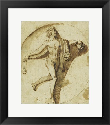 Framed Art Votary of Bacchus by Nicolas Poussin Wall Decor 18x24 Artwork