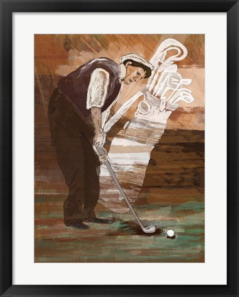 Framed Art Time to Putt by Veruca Salt Wall Decor 18x24 Artwork