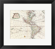 1747 Bowen Map of North America and South America