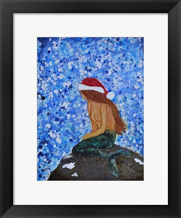 Framed Art Winterland Mermaid by Natalie Talocci Wall Decor 18x24 Artwork