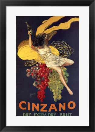 Framed Art Cinzano by Leonetto Cappiello Wall Decor 18x24 Artwork