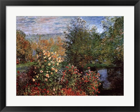 Framed Art Garten von Montgeron by Claude Monet Wall Decor 18x24 Artwork