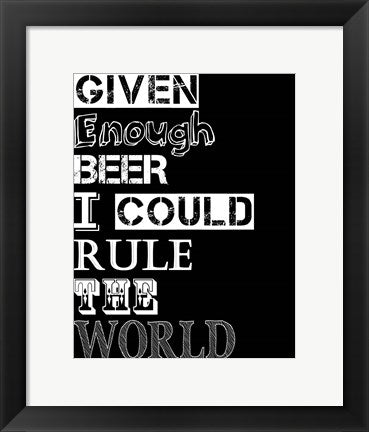 Framed Art I Could Rule the World by Veruca Salt Wall Decor 18x24 Artwork
