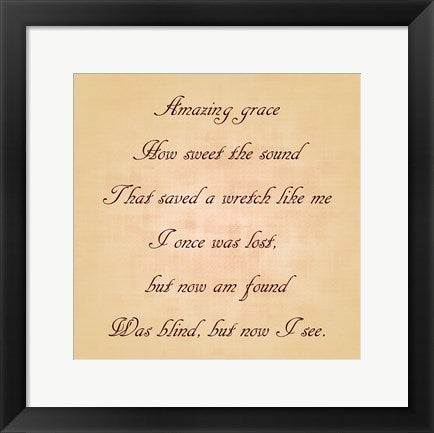 Framed Art Amazing Grace by Veruca Salt Wall Decor 18x24 Artwork