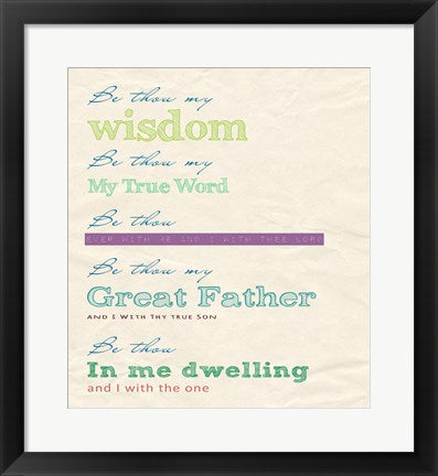 Framed Art Be Thou My by Veruca Salt Wall Decor 18x24 Artwork