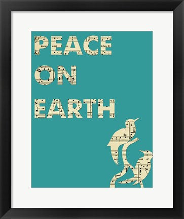 Framed Art Peace On Earth by Veruca Salt Wall Decor 18x24 Artwork