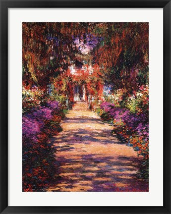 Framed Art Il Viale del Giardino by Claude Monet Wall Decor 18x24 Artwork