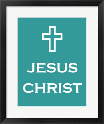 Framed Art Jesus Christ Cross by Veruca Salt Wall Decor 18x24 Artwork