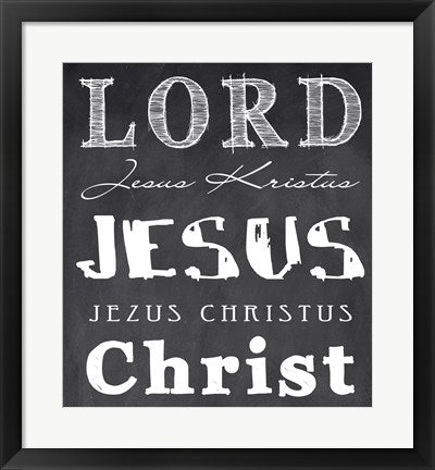 Framed Art Lord Jesus Christ by Veruca Salt Wall Decor 18x24 Artwork