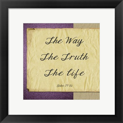 Framed Art John 14:16 by Veruca Salt Wall Decor 18x24 Artwork