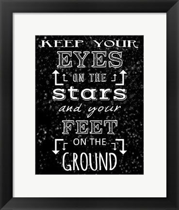 Framed Art Keep Your Eyes On the Stars - black by Veruca Salt Wall Decor 18x24 Artwork