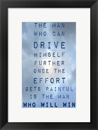 Framed Art The Man Who Will Win by Veruca Salt Wall Decor 18x24 Artwork