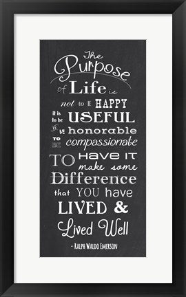 Framed Art Purpose by Veruca Salt Wall Decor 18x24 Artwork