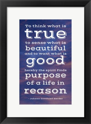 Framed Art Life in Reason by Veruca Salt Wall Decor 18x24 Artwork