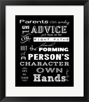 Framed Art Frame Art Forming of a Person's Character by Veruca Salt Wall Decor 18x24 Artwork