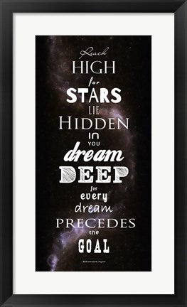 Framed Art Reach High for Stars by Veruca Salt Wall Decor 18x24 Artwork