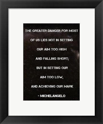 Framed Art Achieving Our Mark by Veruca Salt Wall Decor 18x24 Artwork