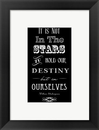 Framed Art It Is Not In The Stars by Veruca Salt Wall Decor 18x24 Artwork