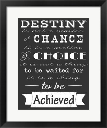 Framed Art Destiny by Veruca Salt Framed Art for your Home Wall Decor 18x24 Artwork