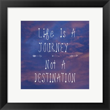 Framed Art Life Is a Journey by Veruca Salt Wall Decor 18x24 Artwork