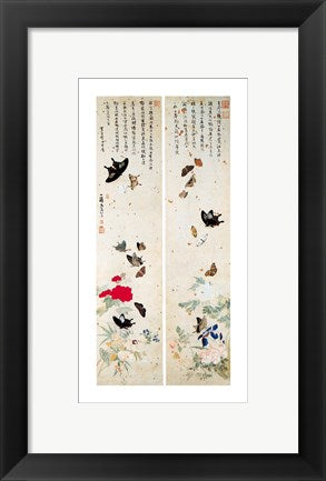 Framed Art Butterflies - script Framed Art for your Home Wall Decor 18x24 Artwork