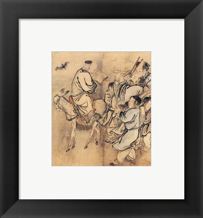 Framed Art Painting of the Nineteen Iimmortals II Wall Decor 18x24 Artwork