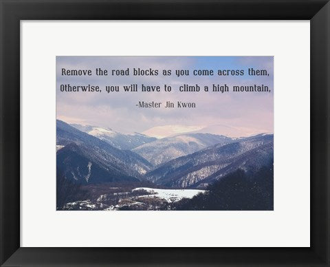 Framed Art Remove the Road Blocks by Veruca Salt Wall Decor 18x24 Artwork