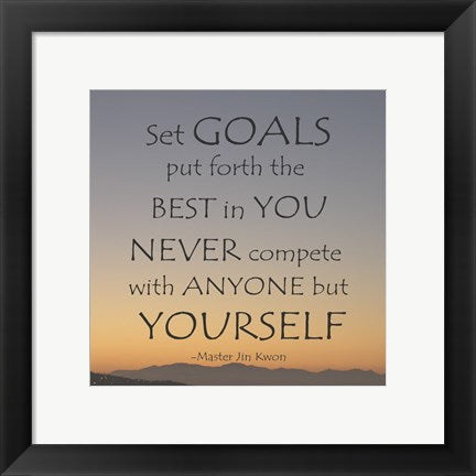 Framed Art Set Goals by Veruca Salt Wall Decor 18x24 Artwork