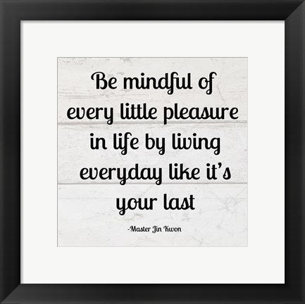 Framed Art Be Mindful square by Veruca Salt Wall Decor 18x24 Artwork