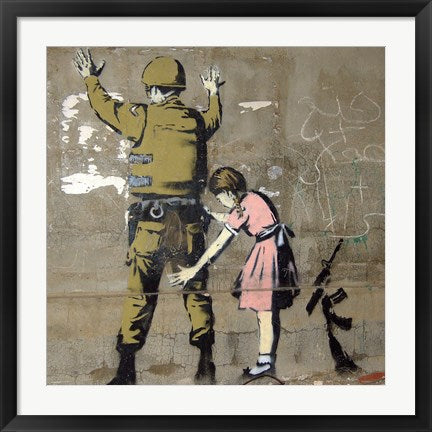 Framed Art Bethlehem Wall Graffiti by Banksy Wall Decor 18x24 Artwork