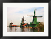 Framed Art Frame Art Dutch Zaanse Schans Windmills photograph Wall Decor 18x24 Artwork