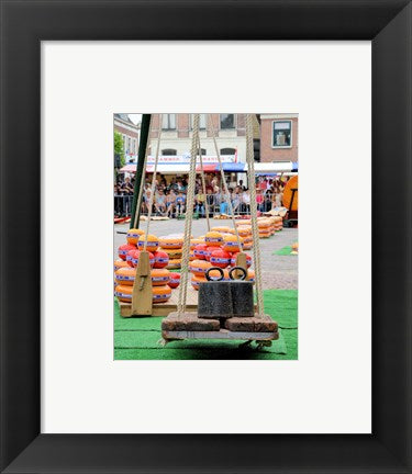 Framed Art Dutch Cheese Market photograph Wall Decor 18x24 Artwork