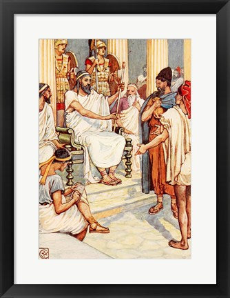 Framed Art Solon the Wise Lawgiver of Athens Wall Decor 18x24 Artwork