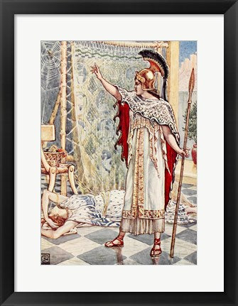 Framed Art She Turned Into ASpider Wall Decor 18x24 Artwork