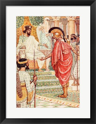 Framed Art He Stood Silent Before the King Wall Decor 18x24 Artwork