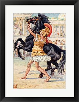Framed Art Frame Art Alexander the Great in the Olympic Games Wall Decor 18x24 Artwork