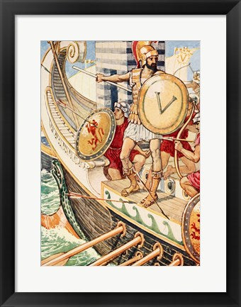 Framed Art Brasidas loses his shield Wall Decor 18x24 Artwork