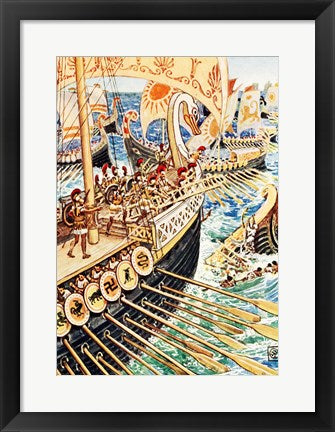 Framed Art Ship Dashed Against Ship Wall Decor 18x24 Artwork