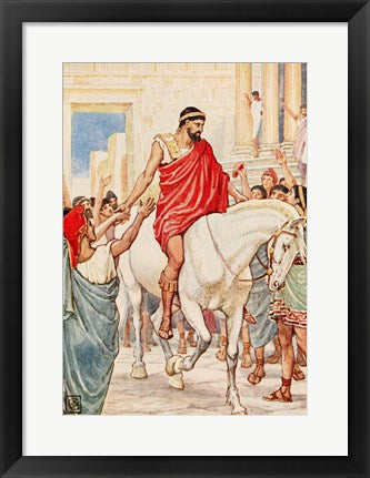 Framed Art The Multitude Saluted Him With Loud Acclamations Wall Decor 18x24 Artwork