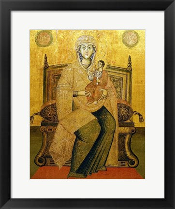 Framed Art God's Mother On The Throne Wall Decor 18x24 Artwork